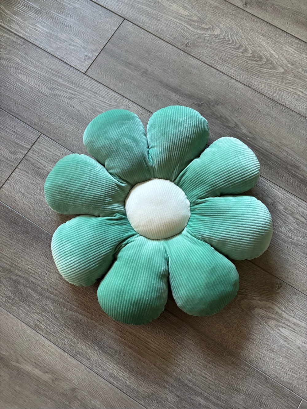 Teal Flower Throw Pillow